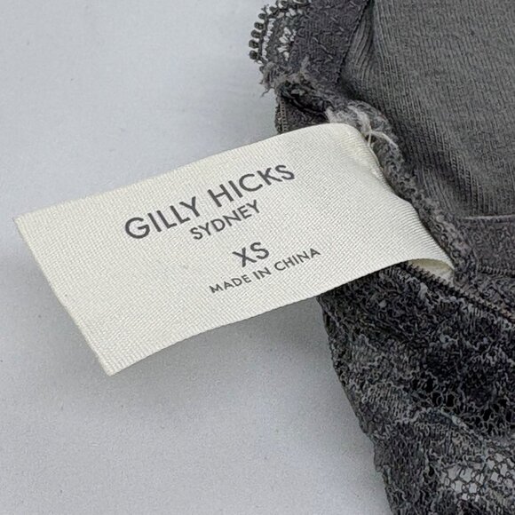 Gilly Hicks Gray Lace Halter Bralette XS Adjustable Back Closure - Picture 3 of 3